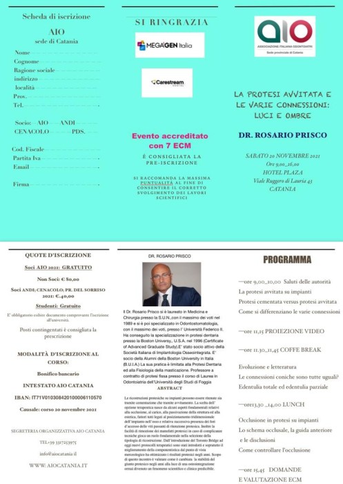 AIO Catania protesi Dott. Prisco Hotel Plaza