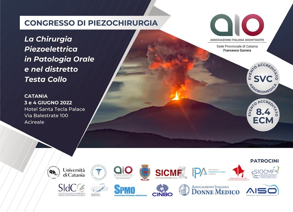 AIO CATANIA CONGRESSO PIEZOCHIRURGIA 3 4 GIUGNO ECCELLENZA SANTA TECLA PALACE 