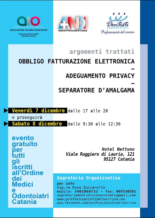 ADEGUAMENTI OBBLIGATORI PRIVACY SEPARATORE D'AMALGAMA FATTURAZIONE ELETTRONICA