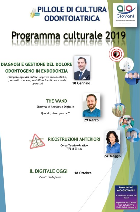 AIO GIOVANI PROGRAMMA CULTURALE 2019